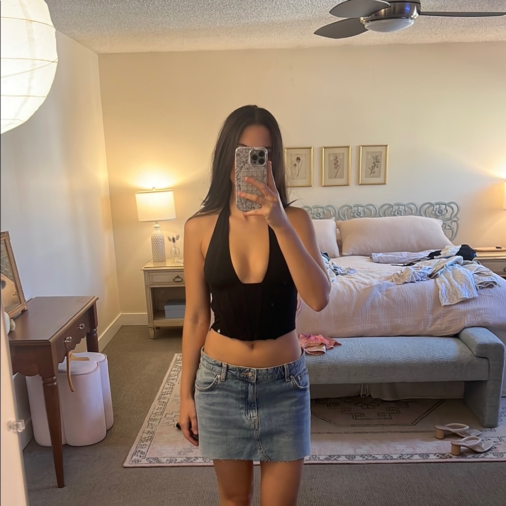 Zara Black Halter Top